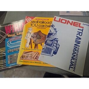 VTG Lionel Train Manual and Accessory Small Railroads Wiring Layout Books 3pc
